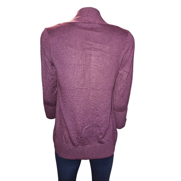 2/$35 Evolution By Cyrus Open Front Cardigan 3/4 Sleeves Accent Buttons Women XS - Picture 8 of 10